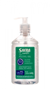 Alcool Gel 70%  Safra Cosmetic 440G
