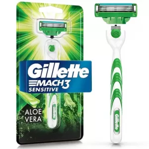 GILLETTE MACH 3 APARELHO BARBEAR MASCULINO SENSITIVE UG x 2