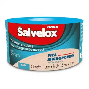 Fita Microporosa Salvelox 2,5X4,5M Bege