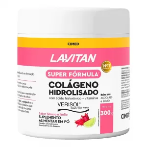 Suplemento Alimentar Lavitan Colágeno Hidrolisado Hibisco E Limão Verisol 300g em Pó