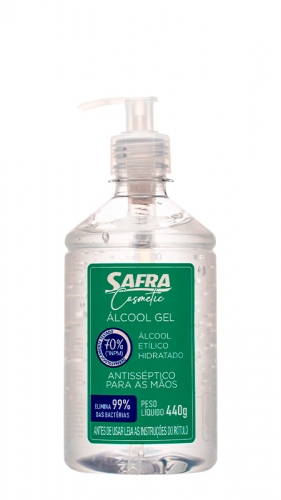 Alcool Gel 70%  Safra Cosmetic 440G