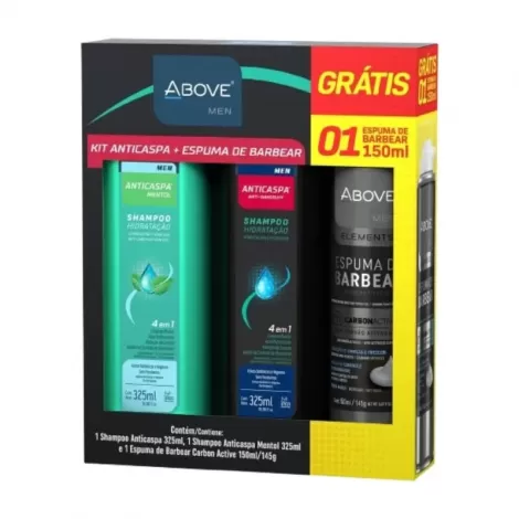 Kit Above Sh Anticaspa Men+ Espuma De Barbear C2un 325Ml Gts