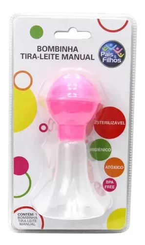 Bomba Tira Leite Manual Rosa