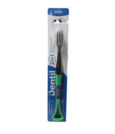 Esc Dentil 2 Em 1 C Limpador De Lingua Dura